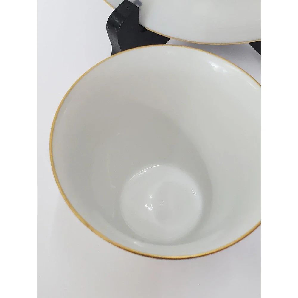 Johann Seltmann Vohenstrauss Bavaria Tea Cup Saucer Set Blue Gold Germany 85